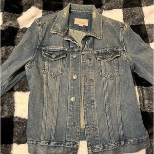 All Saints Japanese Fabric Medium Distressed Denim Jacket